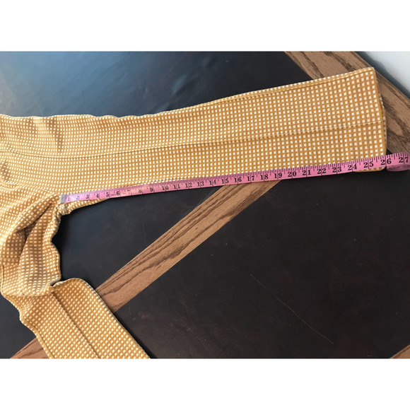 Anthropologie Maeve Mollie Flare Yellow/White Gingham Pants - Size Extra Small - Picture 5 of 11